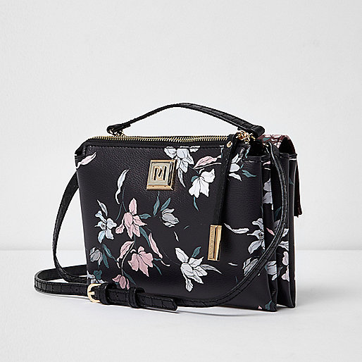 river island buckle bag,jacques-vertuk Uk Site Dark red floral print lock front mini bag Cross Body Bags Bags / Purses women