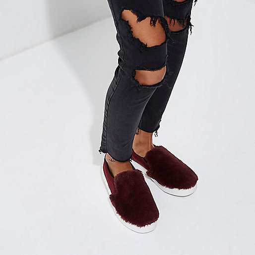 river island sandals gold,Black And White Striped Jeans jacques-vertuk Dark red furry front slip on plimsolls Plimsolls / Sneakers Shoes / Boots women