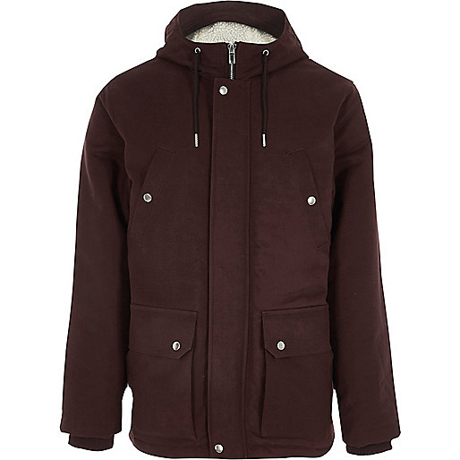 jacques-vertuk Dark red hooded parka 302148 men Coats / Jackets Coats