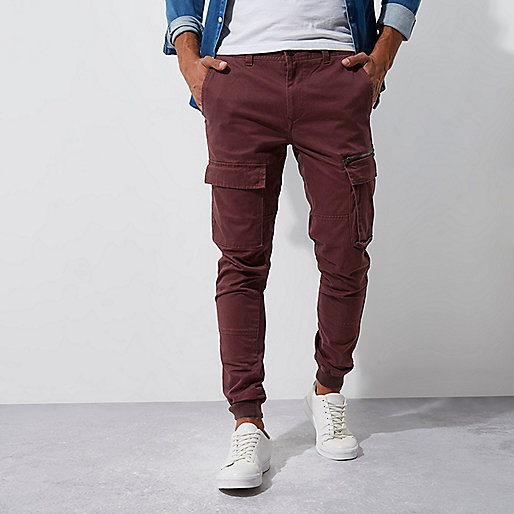 river island cream padded coat,jacques-vertuk Online Dark red skinny fit cargo pants men 301497