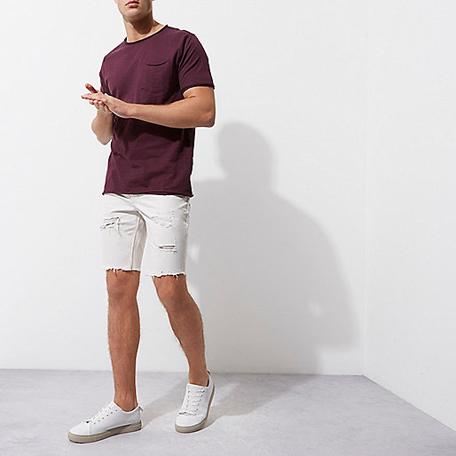 river island flared jeans,Clothes Shop jacques-vertuk Dark red slim fit pocket T-shirt T-shirts T-Shirts / Tanks men