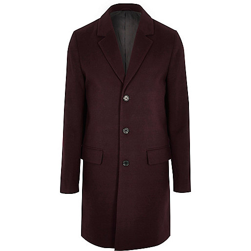 jacques-vertuk Dark red smart overcoat 301938 men Coats / Jackets Coats