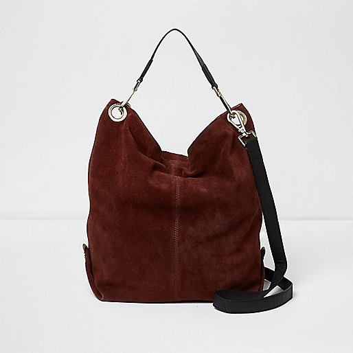 river island sale clearance,jacques-vertuk UK Sale Dark red suede slouch bag women 703787