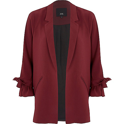 jacques-vertuk Dark red tie cuff blazer 709838 women Coats / Jackets Blazers