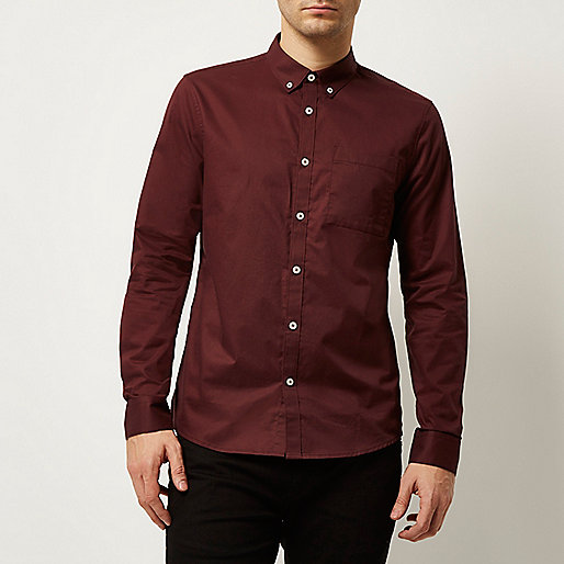 river island black swing coat,jacques-vertuk Ireland Dark red twill button-down shirt men 290678