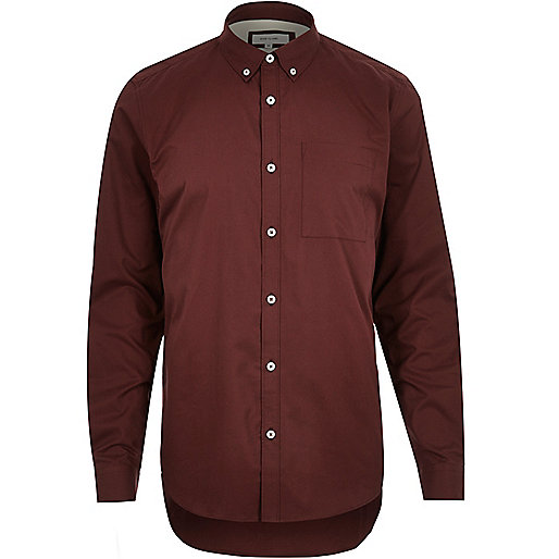 river island black swing coat,jacques-vertuk Ireland Dark red twill button-down shirt men 290678