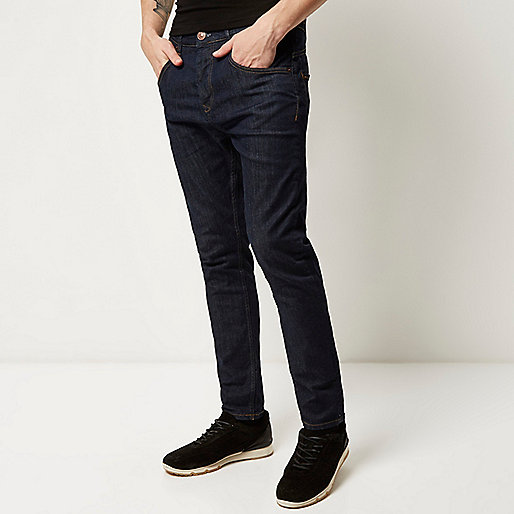 river island spray on jeans,jacques-vertuk Sale Dark wash tapered skinny jeans men 288544