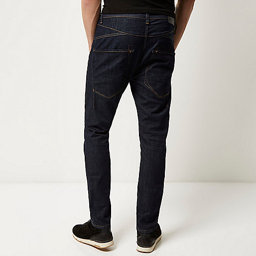 river island spray on jeans,jacques-vertuk Sale Dark wash tapered skinny jeans men 288544