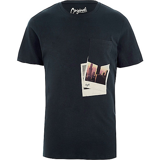 jacques-vertuk Dary grey polaroid print Jack & Jones T-shirt 300472 men T-Shirts / Vests T-shirts