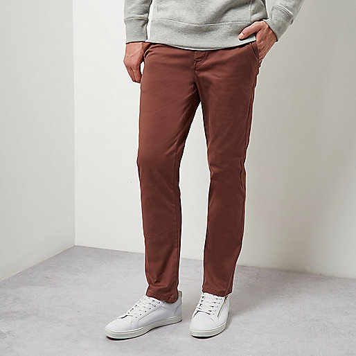 jacques-vertuk Dusty red slim chino pants 298775 men Trousers