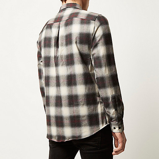 river island dress 12,jacques-vertuk Stores Ecru check flannel shirt men 291072