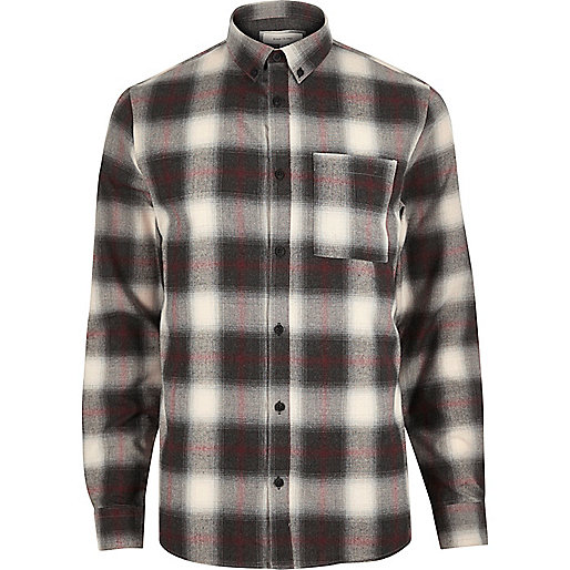 jacques-vertuk Ecru check flannel shirt 291072 men Shirts