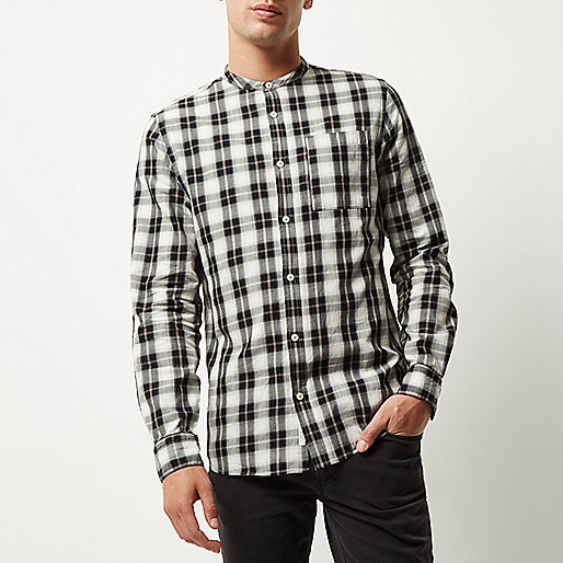 river island loungewear sale,Women S jacques-vertuk Ecru check grandad shirt Shirts Sale men