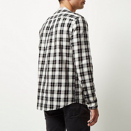 river island loungewear sale,Women S jacques-vertuk Ecru check grandad shirt Shirts Sale men