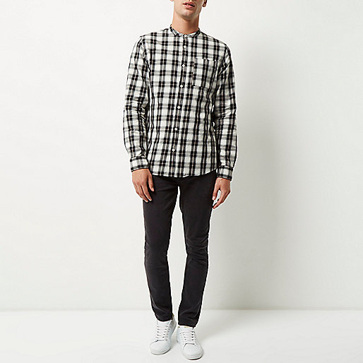 river island loungewear sale,Women S jacques-vertuk Ecru check grandad shirt Shirts Sale men