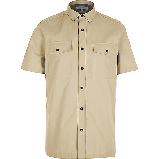 jacques-vertuk Ecru utility short sleeve shirt 287784 men Shirts