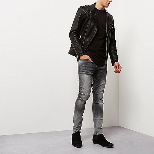 river island blouse sale,jacques-vertuk UK Sale Faded grey ripped Sid skinny jeans men 298520