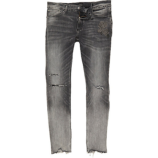 river island blouse sale,jacques-vertuk UK Sale Faded grey ripped Sid skinny jeans men 298520