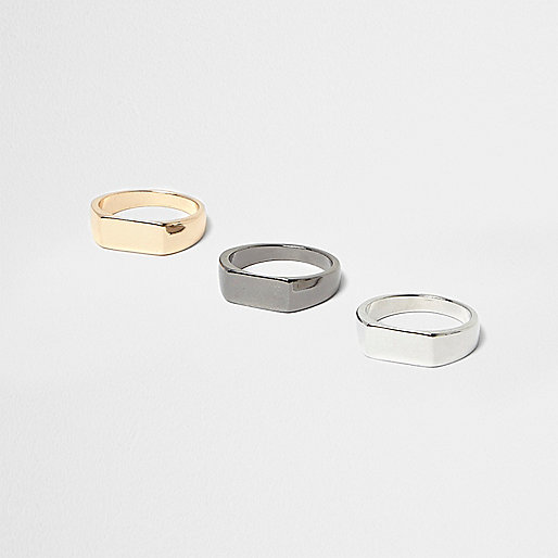 river island sliders sale,jacques-vertuk UK Gold and silver tone rings pack men 298054