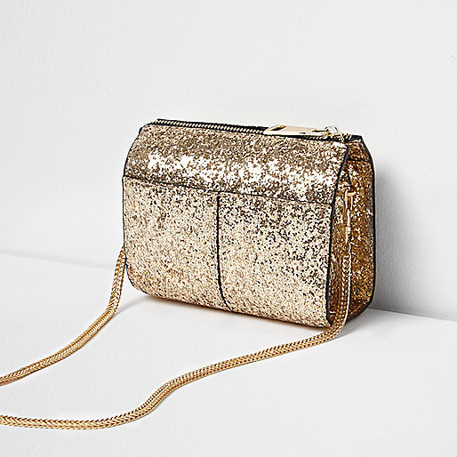 river island very clearance,jacques-vertuk Black Top Gold glitter cross body chain bag Cross Body Bags Bags / Purses women