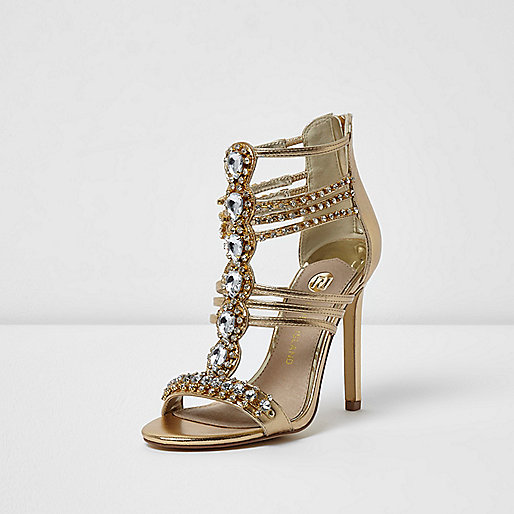 river island heart bag,jacques-vertuk Shop Gold metallic embellished caged sandals women 701940