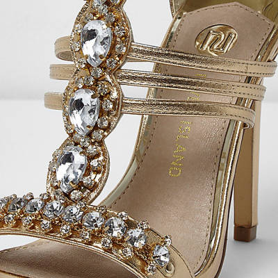 river island heart bag,jacques-vertuk Shop Gold metallic embellished caged sandals women 701940