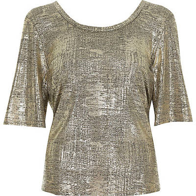 womens cross body bag river island,Dresses jacques-vertuk Sale Gold metallic foil wrap back T-shirt Plain T-Shirts / Tanks T-Shirts & Tanks Tops women