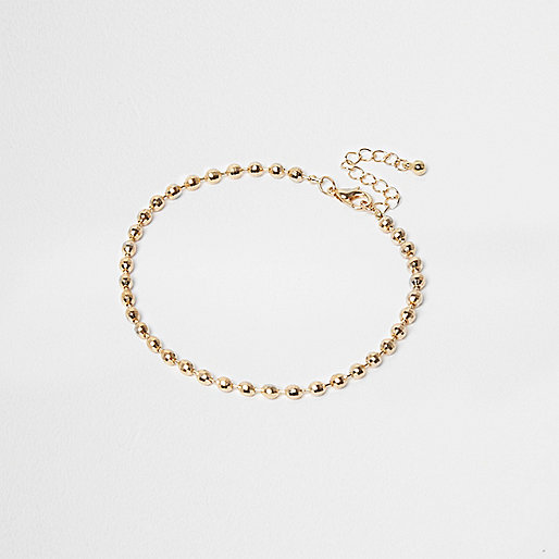 jacques-vertuk Gold tone bead chain anklet 703646 women Jewellery Body Jewellery & Harnesses