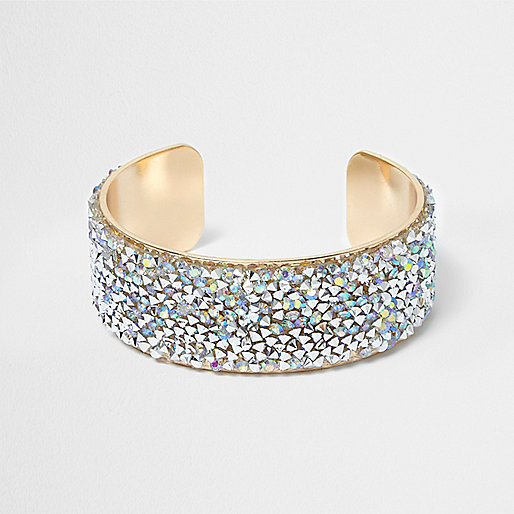 river island party bags,jacques-vertuk Sale Gold tone rhinestone cluster cuff bracelet women 709311