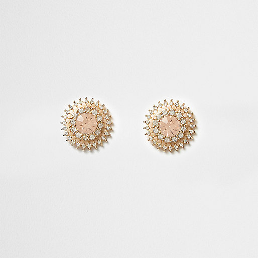 plisse dress river island,jacques-vertuk London Gold tone rhinestone sunray stud earrings women 708698