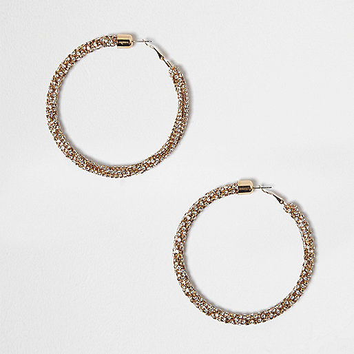 river island grey shoes,jacques-vertuk Online Gold tone rope hoop earrings women 693442