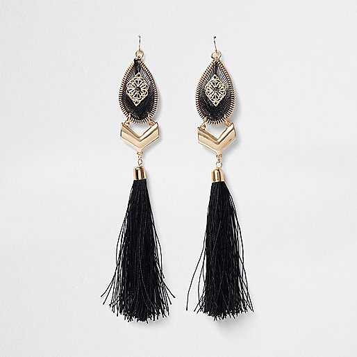 river island coats in sale,Ladies Chinos jacques-vertuk Gold tone statement tassel drop earrings Earrings Jewelry women