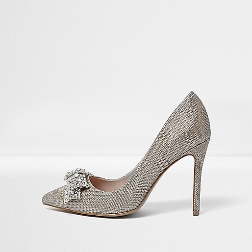 ladies bags at river island,Who Sells jacques-vertuk Gold wide fit embellished bow pumps Shoes Shoes / Boots women