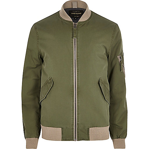 jacques-vertuk Green and beige bomber jacket 299774 men Coats / Jackets