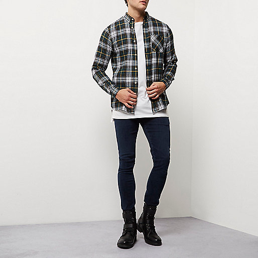 river island fringe bag,jacques-vertuk Online Offers Green and white casual check shirt Shirts Sale men