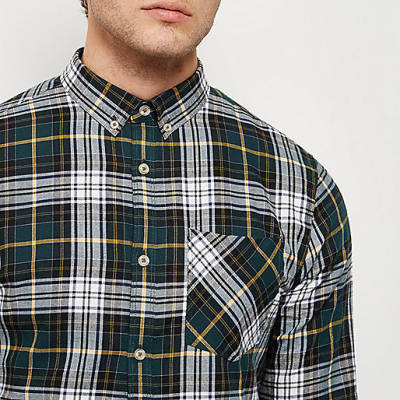 river island fringe bag,jacques-vertuk Online Offers Green and white casual check shirt Shirts Sale men