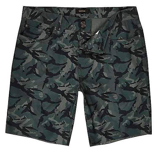 jacques-vertuk Green camo slim fit shorts 295689 men Shorts