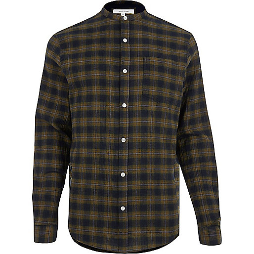 jacques-vertuk Green check grandad shirt 294783 men Shirts