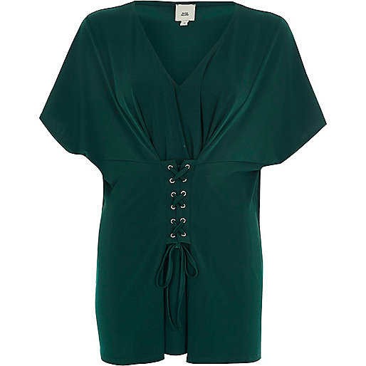 river island sheepskin coat,jacques-vertuk Exclusive Dresses Green corset front V neck top Blouses Tops women