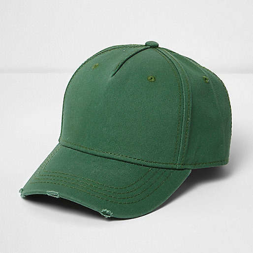 jacques-vertuk Green distressed baseball cap 303293 men Accessories Hats