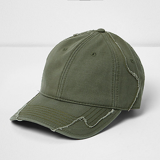 jacques-vertuk Green distressed baseball cap 303296 men Accessories Hats