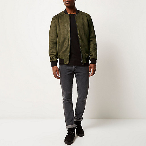 river island raw hem jeans,New jacques-vertuk Dresses Green faux suede bomber jacket Coats / Jackets Sale men