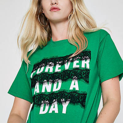 river island white trousers,jacques-vertuk Stores Green  forever and a day  lace T-shirt women 710287