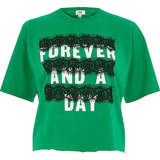 river island studded bag,jacques-vertuk Clothing Online Green 'forever and a day' lace T-shirt Print T-Shirts / Tanks T-Shirts & Tanks Tops women