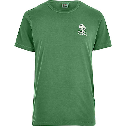 jacques-vertuk Green Franklin & Marshall print T-shirt 301252 men T-Shirts / Vests T-shirts