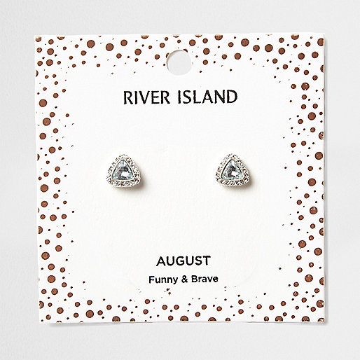 river island plastic bag,jacques-vertuk Stores Green gem August birthstone stud earrings women 707395