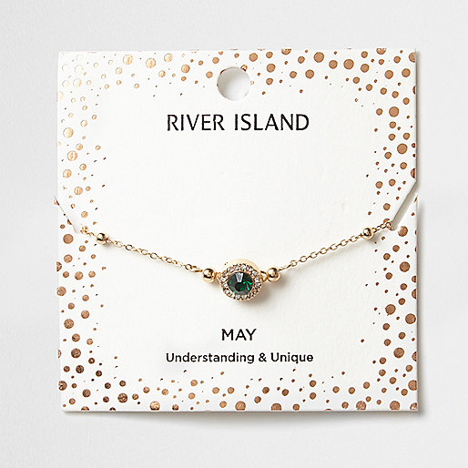 river island luxe edition,jacques-vertuk Ireland Green gem May birthstone bracelet women 707855