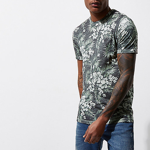 river island sale men s,jacques-vertuk Satin Green Jack & Jones Vintage tropical T-shirt T-shirts T-Shirts / Tanks men