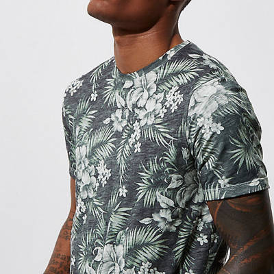 river island sale men s,jacques-vertuk Satin Green Jack & Jones Vintage tropical T-shirt T-shirts T-Shirts / Tanks men