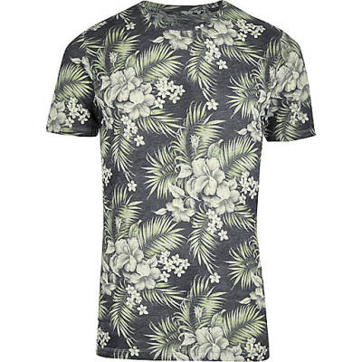 river island sale men s,jacques-vertuk Satin Green Jack & Jones Vintage tropical T-shirt T-shirts T-Shirts / Tanks men